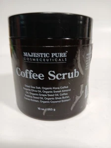 Majestic Pure Arabica Coffee Scrub 10 oz *NEW* SEALED - Picture 1 of 3