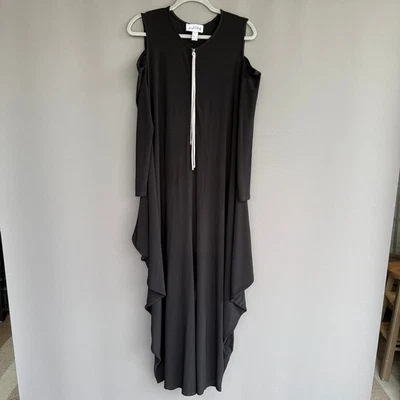 Joseph Ribkoff черный холодное плечо широкие ноги комбинезон - боди - размер 14 - Изображение 1 из 4