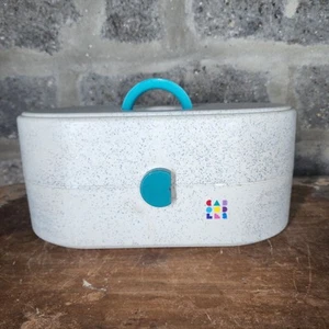 Estuche de cosméticos CABOODLES vintage años 90 - gris y turquesa - 2 niveles - Imagen 1 de 12