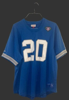 巴里·桑德斯 1994 年底特律狮子队 #20 M&N 正品第 75 张布贴球衣 2XL — 第 1/4 张图片