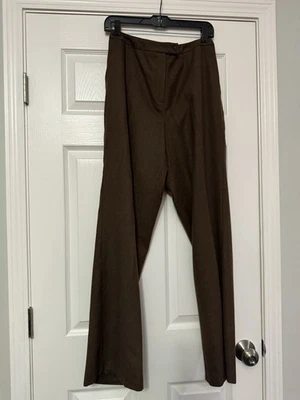 Orvis Dress Pants 96% wool lined flat front straight leg trouser-14 - Image 1 of 4