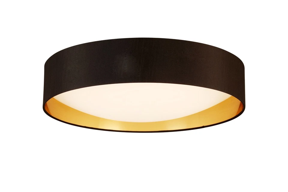 Orme 1-Light LED Ceiling Mount in Black with Gold - Image 1 of 1