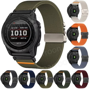 Nylon Watch Band For Garmin Fenix 6 6X Pro 5 5X 7 Sapphire 7X 8 QuickFit 22/26MM - Picture 1 of 24