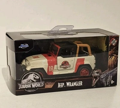 Vehículo diecast Jurassic World Jada Jeep Wrangler escala 1:32 Foto 1 de 4