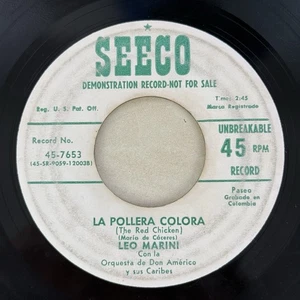 CUBA Salsa Guaracha LEO MARINI - SEECO La Pllera Colora 7" 45rpm VERY RARE Hear! - Imagen 1 de 4