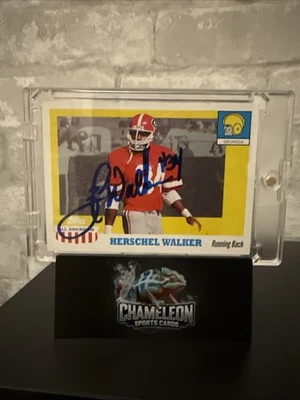 2005 Topps All-American Herschel Walker On Card Autograph Georgia - Image 1 of 2