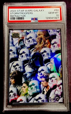 2024 Topps Chrome Star Wars Galaxy #64 STORMTROOPERS REFRACTOR PSA 10 *1327 - Image 1 of 2