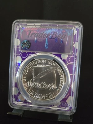 TraderBea 1987-P PCGS MS 69 $1 Constitution Silver Dollar  - Image 1 of 2