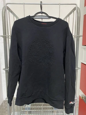 Sudadera Fila Negra Logo Relieve Talla L - Imagen 1 de 4