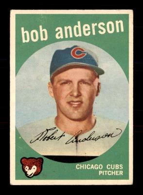 1959 Topps #447 Bob Anderson  VG/VGEX X2673712 - Image 1 of 3