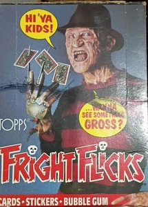 1988 Fright Flicks Vintage FULL 36 Pack Trading Card Wax Box Topps - Picture 1 of 3