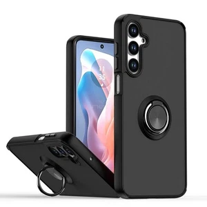 Funda con anillo giratorio con soporte magnético para automóvil para Samsung Galaxy M55 5G - Imagen 1 de 11