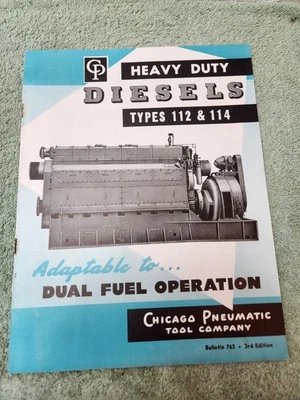 CP Heavy  Duty Diesels Type 112 & 114 Buletin by Chicago Pneumatic Co Trains - Image 1 of 4