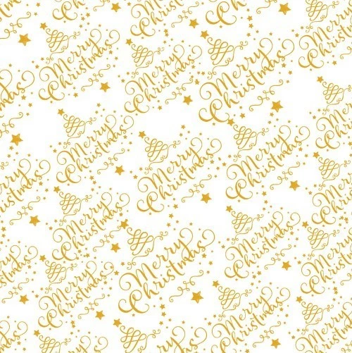 Christmas Cellophane Gold Merry Xmas Pattern Gift Hamper wrapping 80cm wide - Image 1 of 1