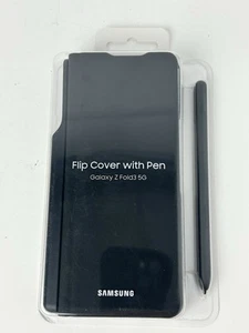 New Samsung Flip Cover With S Pen For Galaxy Z Fold3 5G Black - Photo 1 sur 7