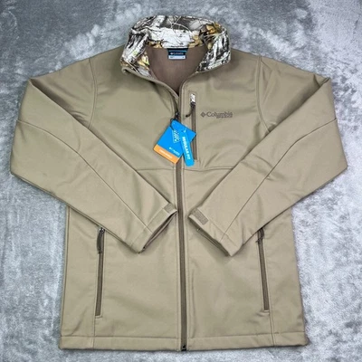 Columbia Jacket Men’s Small Tan PHG Ascender II Softshell Full Zip Camo Hunting - Image 1 of 4