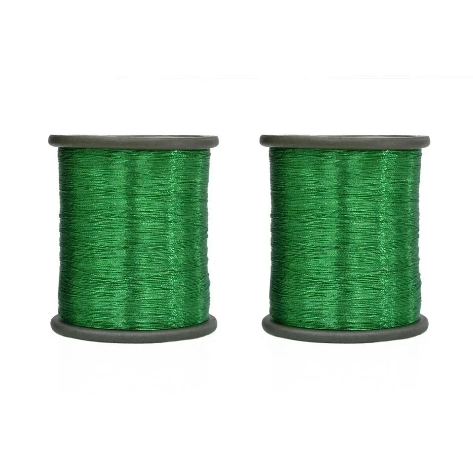 Metallic Zari Thread For Embroidery Sewing & Jewelry Making 0.1 MM Pack of 2 - Image 1 of 1