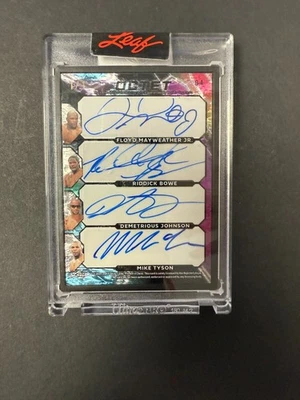 2024 Leaf Decadence Octet TYSON/BOWE/MAYWEATHER/JOHNSON COUTURE AUTOS 1/1 8 AUTO - Image 1 of 2