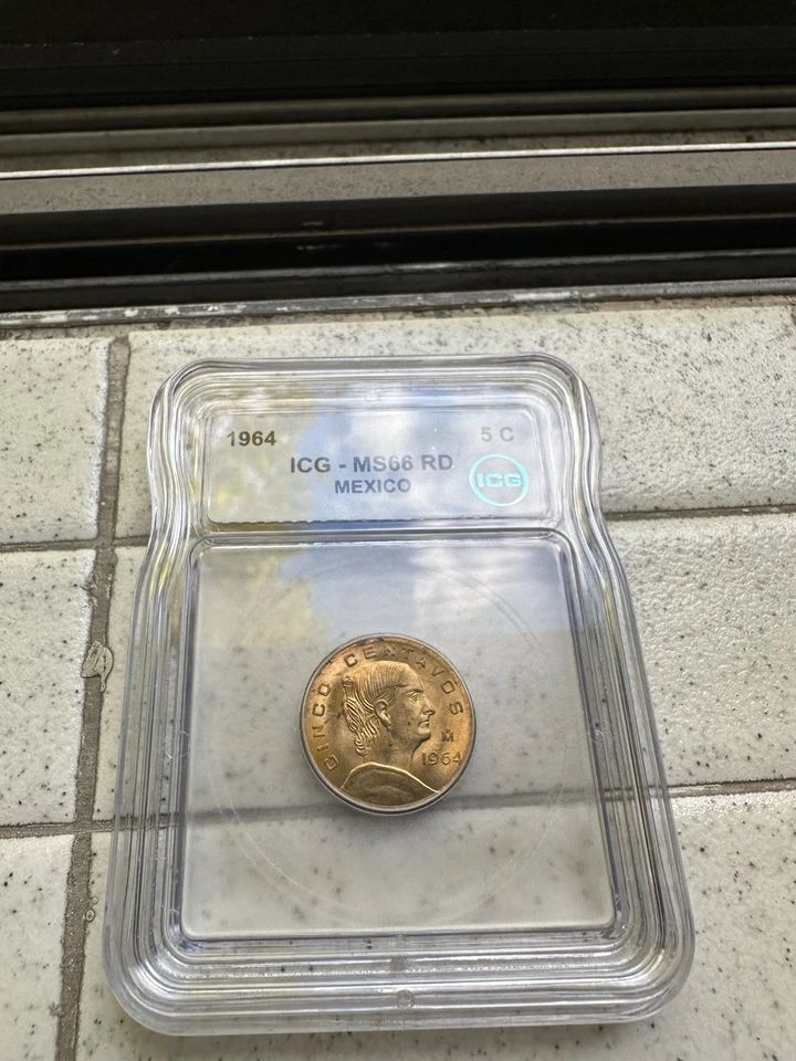 México Cinco Centavo 1964-Mo 5c graduación profesional MS-66 Foto 1 de 2