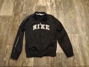 Nike Track Jacket Youth Boys Kids Size 7 Black Full Zip - Picture 1 of 2