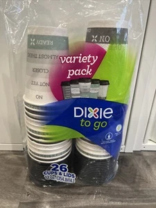 Dixie to Go Disposable Hot Beverage Paper Coffee Cups with Lids, 12 Oz, 26 Count - Picture 1 of 4