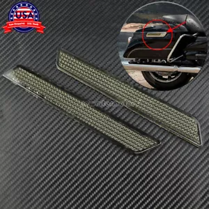 Smoke Saddlebag Guard Latch Reflectors Cover For Harley Electra Road Glide 14-23 - Foto 1 di 9