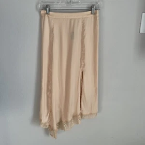 NWTS Intimately Free People “Hey You” Half Slip Satin Skirt In Champagne Size M - Picture 1 of 10