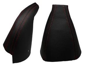 HONDA PRELUDE IV (1991-1997) Soufflet Levier De Vitesse et Frein - Couture Rouge - Picture 1 of 1