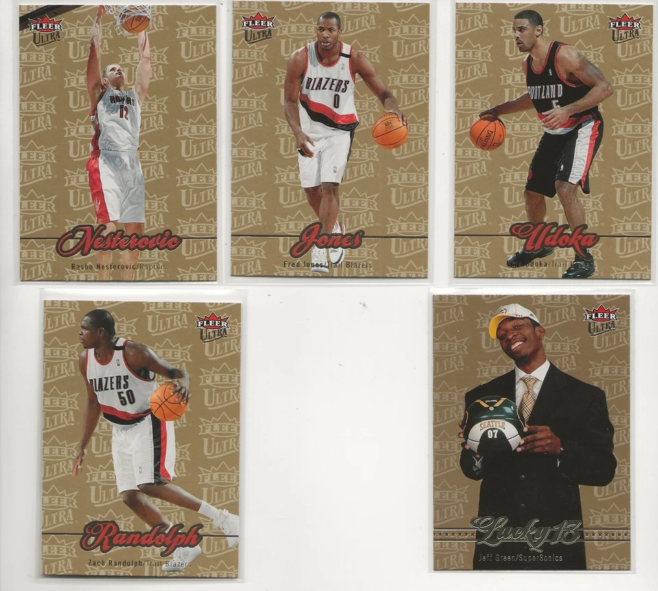 Lote medallón Fleer Ultra Gold 2007-08 Udoka, Jones, Randolph, Green, Nesterovic Foto 1 de 1
