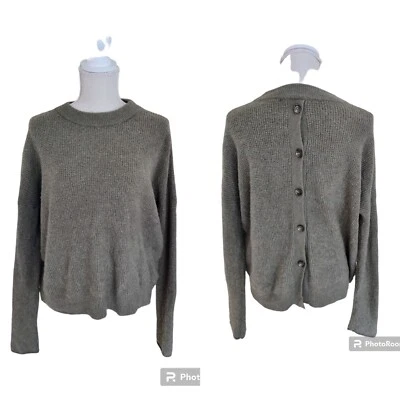 Suéter Point Sur LANA DE ALPACA Verde De Gran Tamaño SUAVE Botón Espalda Para Mujer XS Foto 1 de 4