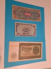 3 Geldscheine aus Deutschland ,100 Mark 1944,eine Mark 1948, 50zig Mark 1948