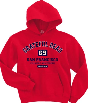 GRATEFUL DEAD-SAN FRANCISCO '69-Fillmore-JERSEY SUDADERA CON CAPUCHA talla M Garcia, Lesh, Wier Foto 1 de 2
