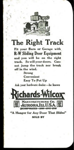 Pad mémo ; Richards-Wilcox The Right Track Aurora, ILL. S5C-0019