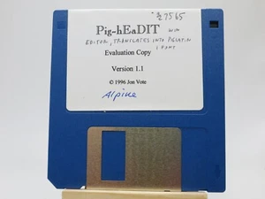 3,5" Diskette Pig-hEaDIT Evaluation Copy Version 1.1 Computer Software 1996 - Bild 1 von 2