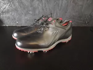 Footjoy Hydrolite 50048 Black Lace Up Spiked Golf Shoes Men's Size 10.5 W - Picture 1 of 13
