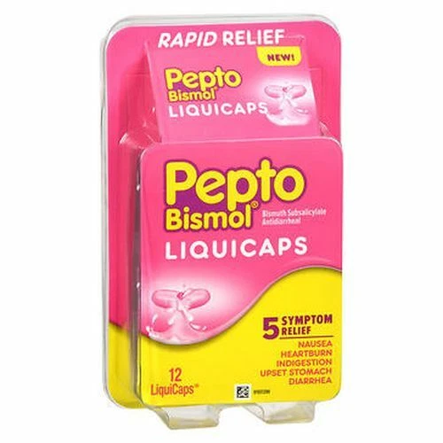 Bismuth Subsalicylate Liquicaps 12 Count By Pepto-Bismol - Image 1 of 1