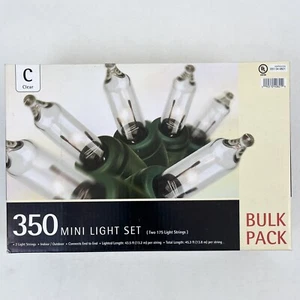 350 Count Mini Clear Wedding Holiday Christmas Indoor/Outdoor Lights Sets - Picture 1 of 3
