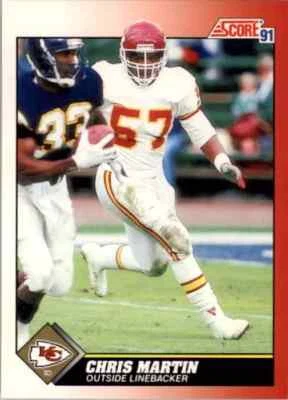 1991 Score Football Card - Chris Martin #157 - Chiefs - Image 1 of 2