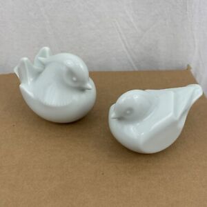 Fitz and Floyd Pair of Vintage Pale Blue Bird Figurines Ff Japan Mint Rare