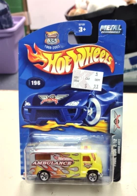 2003 Hot Wheels Final Run Ambulance #196 #2/12 Metal Collection NEW NOS   C12 - Image 1 of 3