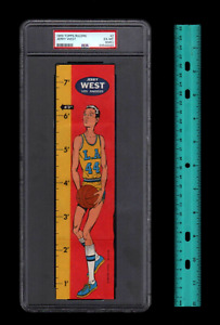 RARE 1969 TOPPS RULERS #2 JERRY WEST LOS ANGELES LAKERS PSA 6 MC