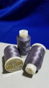 BUTTONHOLE THREAD SPOOL/Size F/BELDING CORTICELLI/SILCORA MACHINE TWIST SILAMIDE - Picture 1 of 32