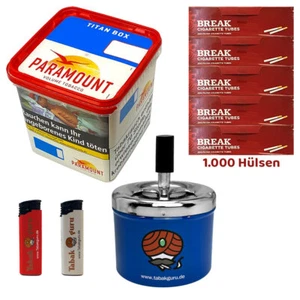 Paramount Volumentabak Titan Box 315g, 1000 Extra Hülsen, Drehascher, Feuerzeug - Bild 1 von 6