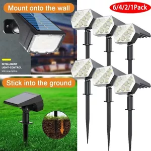 1-6Pack 92-LED Solar Spotlights Landscape Lights Outdoor Garden Pathway Lamps - Picture 1 of 19