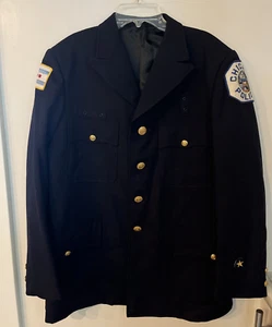 VINTAGE MEN'S CHICAGO POLICE RAEFORD WOOL DRESS UNIFORM JACKET 38R SNGL BREASTED - Picture 1 of 13