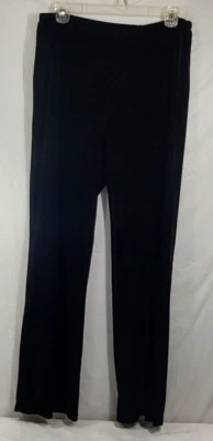 Pantalones de Terciopelo Tracy Evans Grandes Negros Terciopelo Pull On Cintura Elástica Elastizados Elegantes Foto 1 de 4