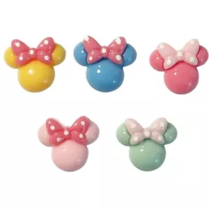 Pretty Spring Mouse Ears - Shelly's Buttons Flat Back Embellishments Craft Scrap - Picture 1 of 2