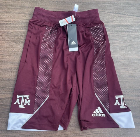 Adidas Texas A&M Aggies Basketball Shorts Men's SMALL Pockets Drawstring Maroon Cover