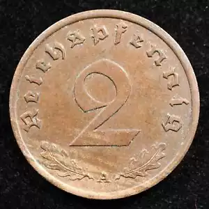 Germany 3Rd Reich 2 Reichspfennig 1940A, Coin, Inv#D406 - Picture 1 of 2