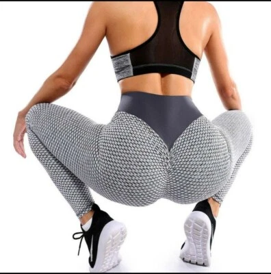 Leggings tamanho pequeno feminina cintura alta bumbum franzido - Imagem 1 de 4